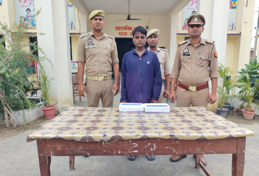 थाना भमोरा  द्वारा अपनी पत्नी की हत्या करने वाले अभियुक्त को 