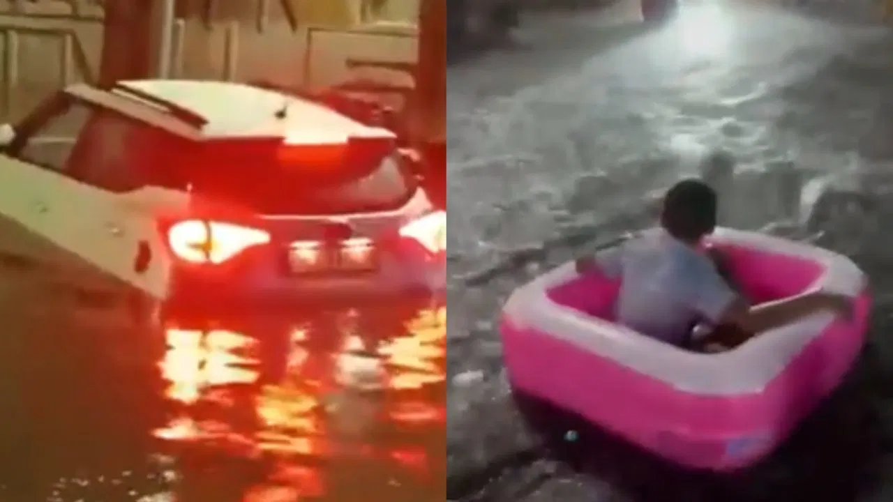 कहीं पानी में डूबी कार तो कहीं बच्चे करने लगे स्विमिंग… दिल्ली में बारिश के बाद रेखा सरकार पर ऐसे बरसी AAP