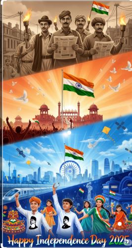 Independence Day :   बहुत लंबा चला संघर्षों की डगर, आखिर पा ही लिया आजादी की नगर, आज अपना है स्वतंत्रता, अपना है संविधान।