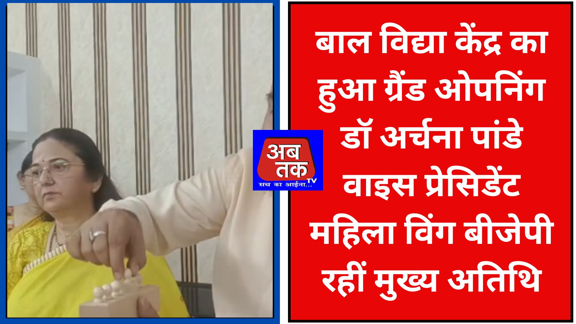 बाल विद्या केंद्र का हुआ ग्रैंड ओपनिंग डॉ अर्चना पांडे वाइस प्रेसिडेंट महिला विंग बीजेपी रहीं मुख्य अतिथि