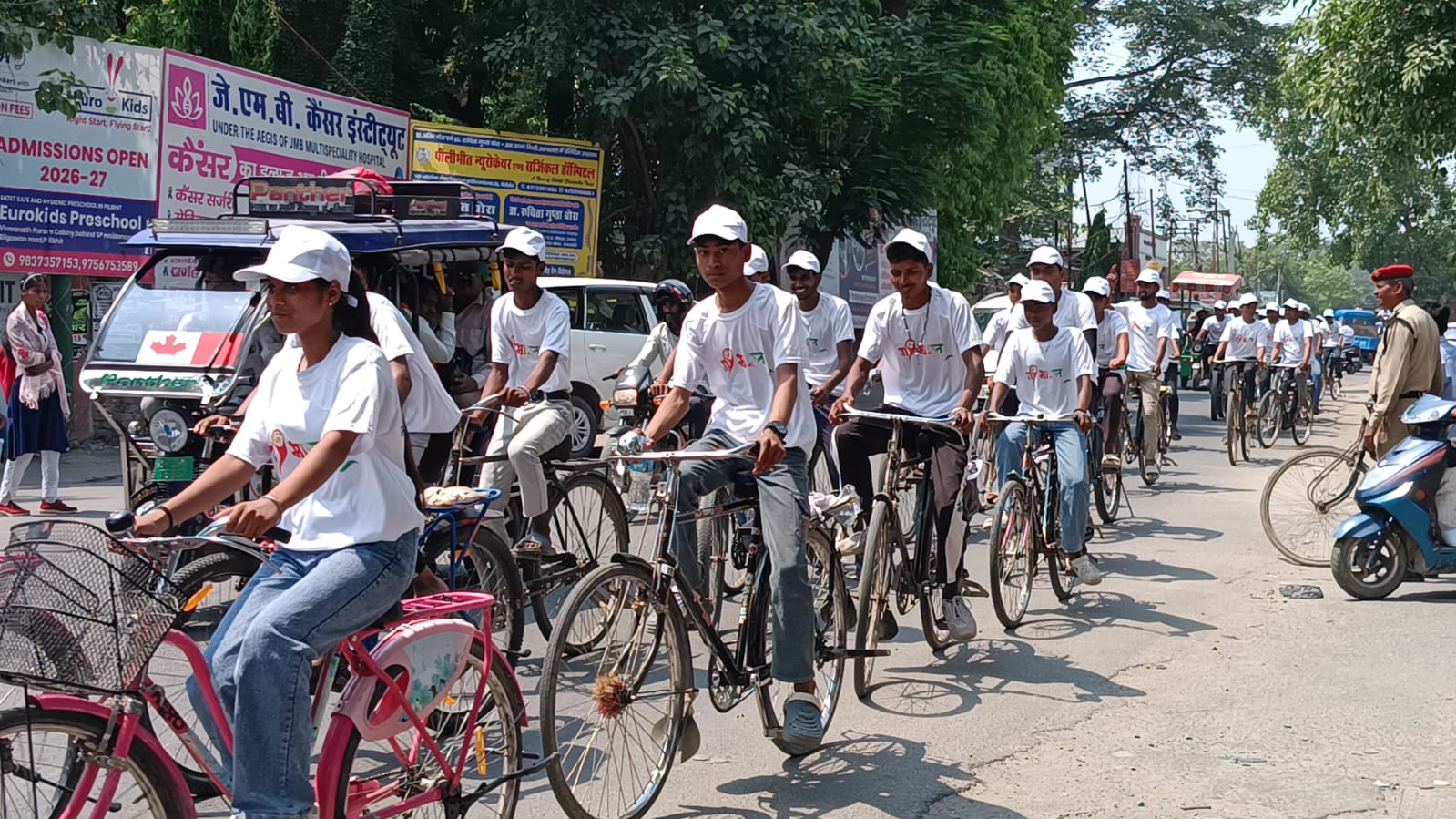 विश्व साइकिल दिवस पर मेरा युवा भारत, पीलीभीत द्वारा भव्य साइकिल रैली का आयोजन