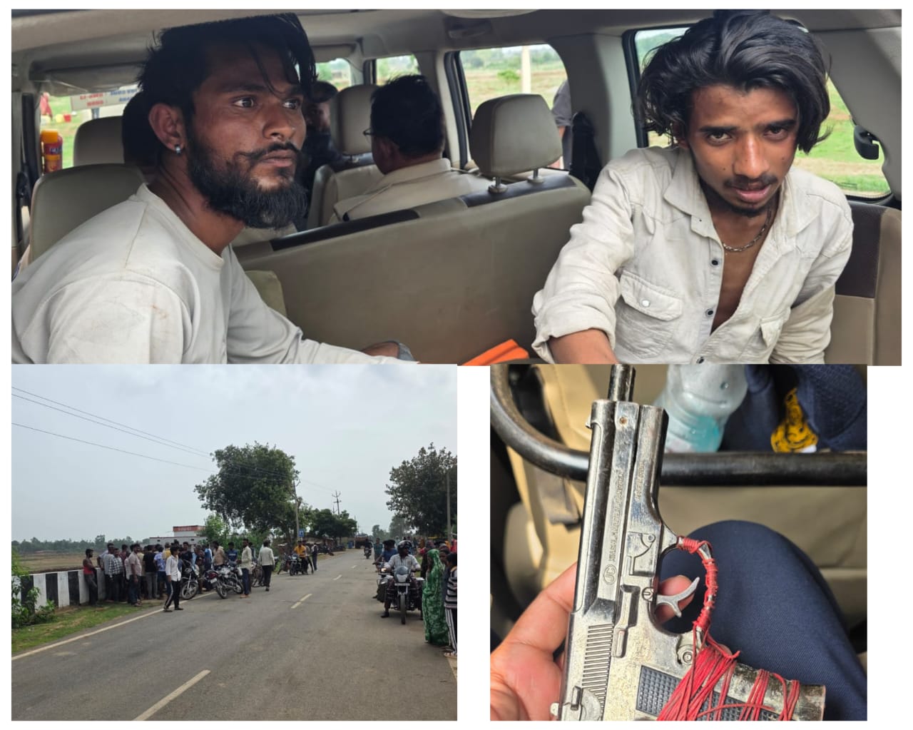 दुआरी गांव में पिस्टल नुमा लाइटर चमकाकर दहशत फैलाने वाले दो युवक गिरफ्तार ♦️रीवा : गुढ़ समाचार