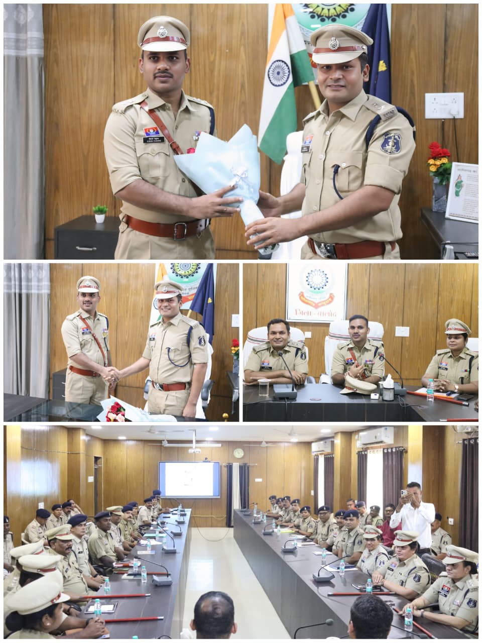 बालोद जिले के नवपदस्थ पुलिस अधीक्षक श्री किरण गंगाराम चव्हाण (भा.पु.से.) ने संभाला पदभार।