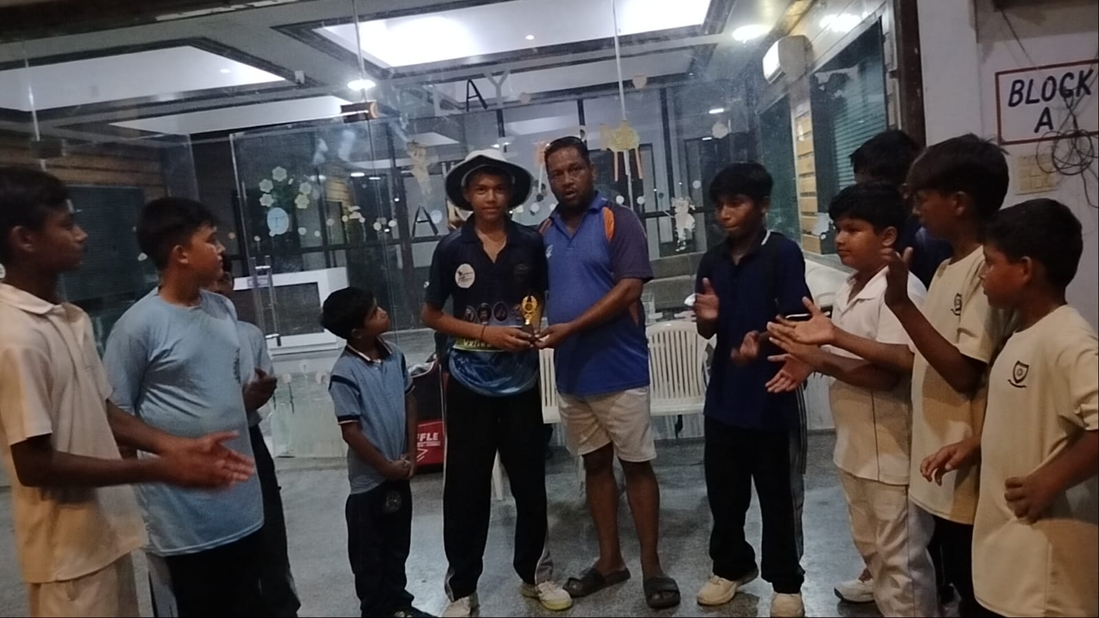 कल नेशनल क्रिकेट अकादमी मथुरा में उत्कर्ष सिंह राजावत और रूद्र प्रताप सिंह चौहान ने क्रिकेट मैच