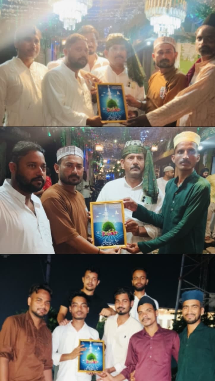  ईद मिलादुन्नबी पर मोहल्लावासियों और मोहम्मद शारिक ने लाइट वालो का किया सम्मान