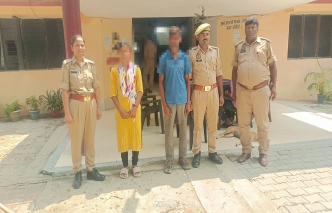 चोरी के मुकदमे में फरार युवक-युवती गिरफ्तार, पायल बरामद